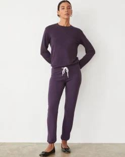 MONROW Supersoft Crew Neck Sweatshirt MIDNIGHTPLUM Flash Sale